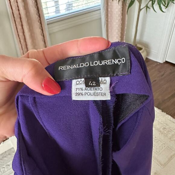 Reinaldo Lourenco Sleeveless Top + Dress Pant Set Purple - Picture 4 of 6